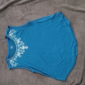 Blue sleeveless top size XL